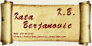 Kata Berjanović vizit kartica
